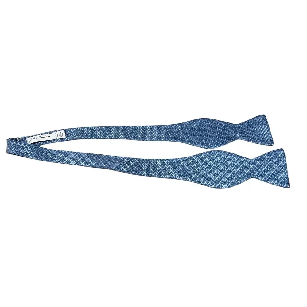 Nordstrom Blue 100% Silk Bow Tie 13.75 - 18